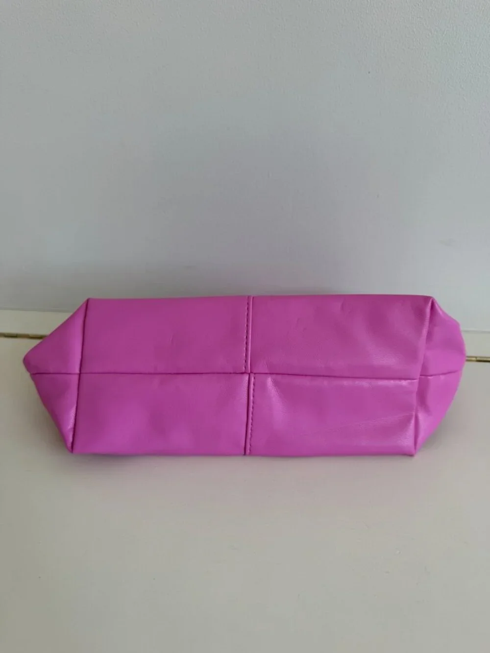 A New Day Fuchsia Pink Soft Knot Hobo Bag Vegan Leather